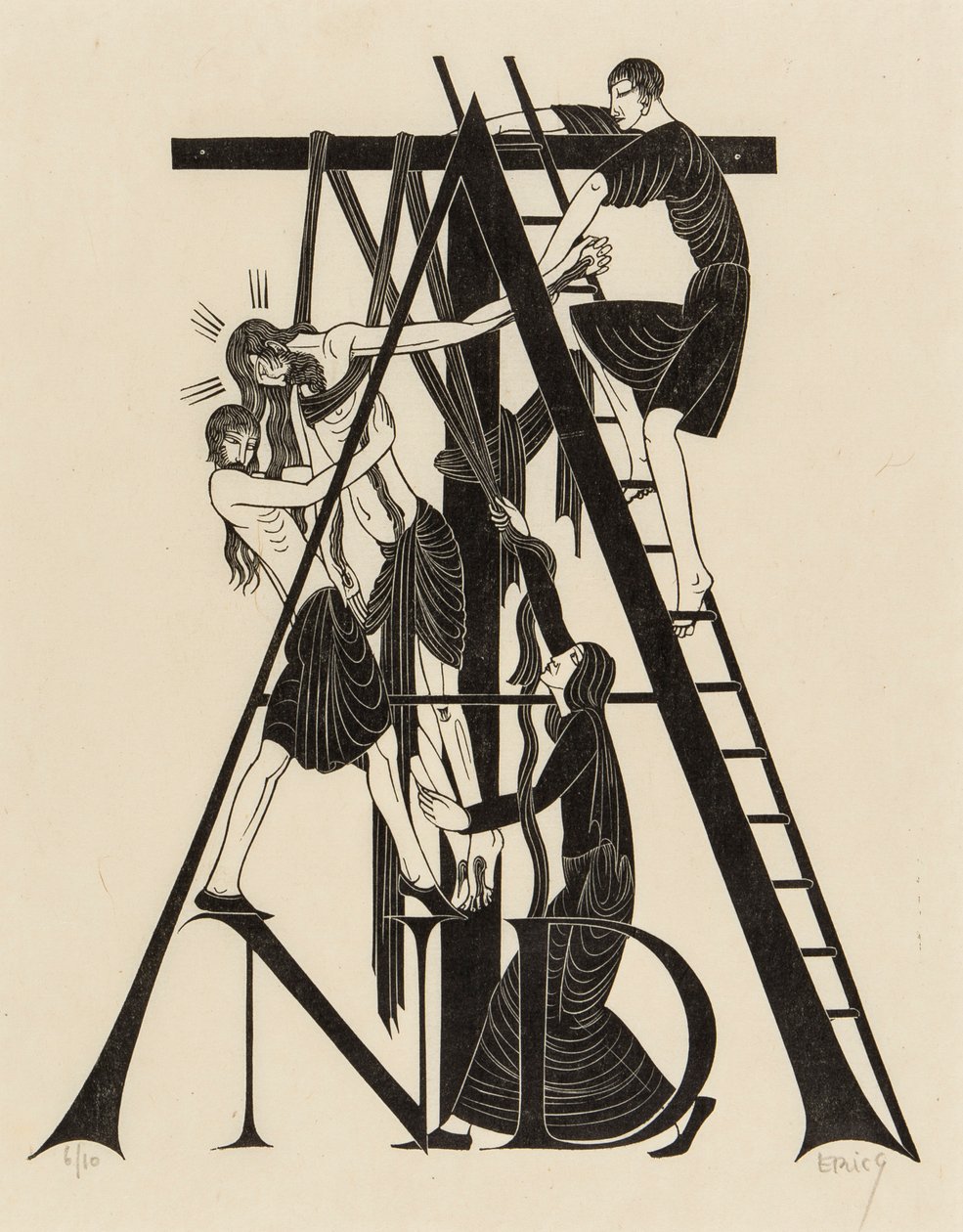 A lerakódás alkotó: Eric Gill