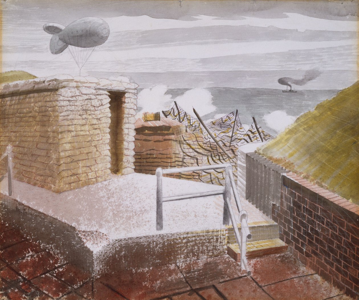 Partvédelem, 1941. október alkotó: Eric Ravilious