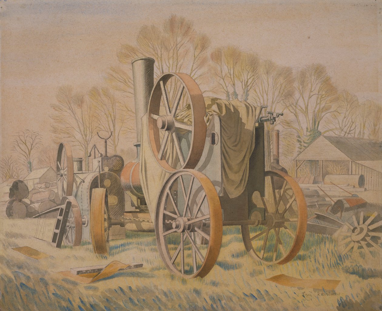 A traktor, 1933 alkotó: Eric Ravilious