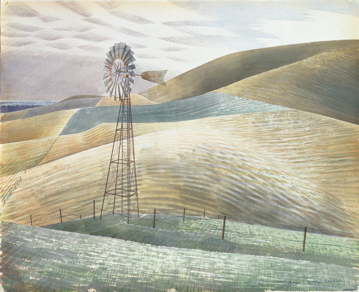 Szélmalom, 1934 alkotó: Eric Ravilious
