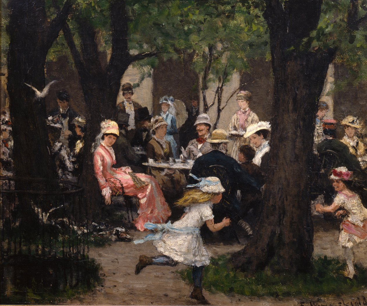 Park Scene, München (festmény) alkotó: Erik Theodor Werenskiold