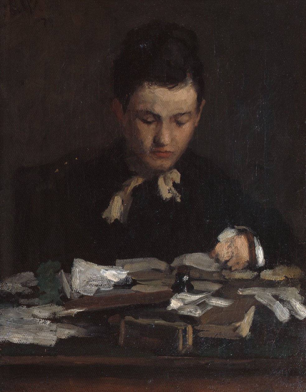 Olvasó fiatal lány alkotó: Erik Theodor Werenskiold
