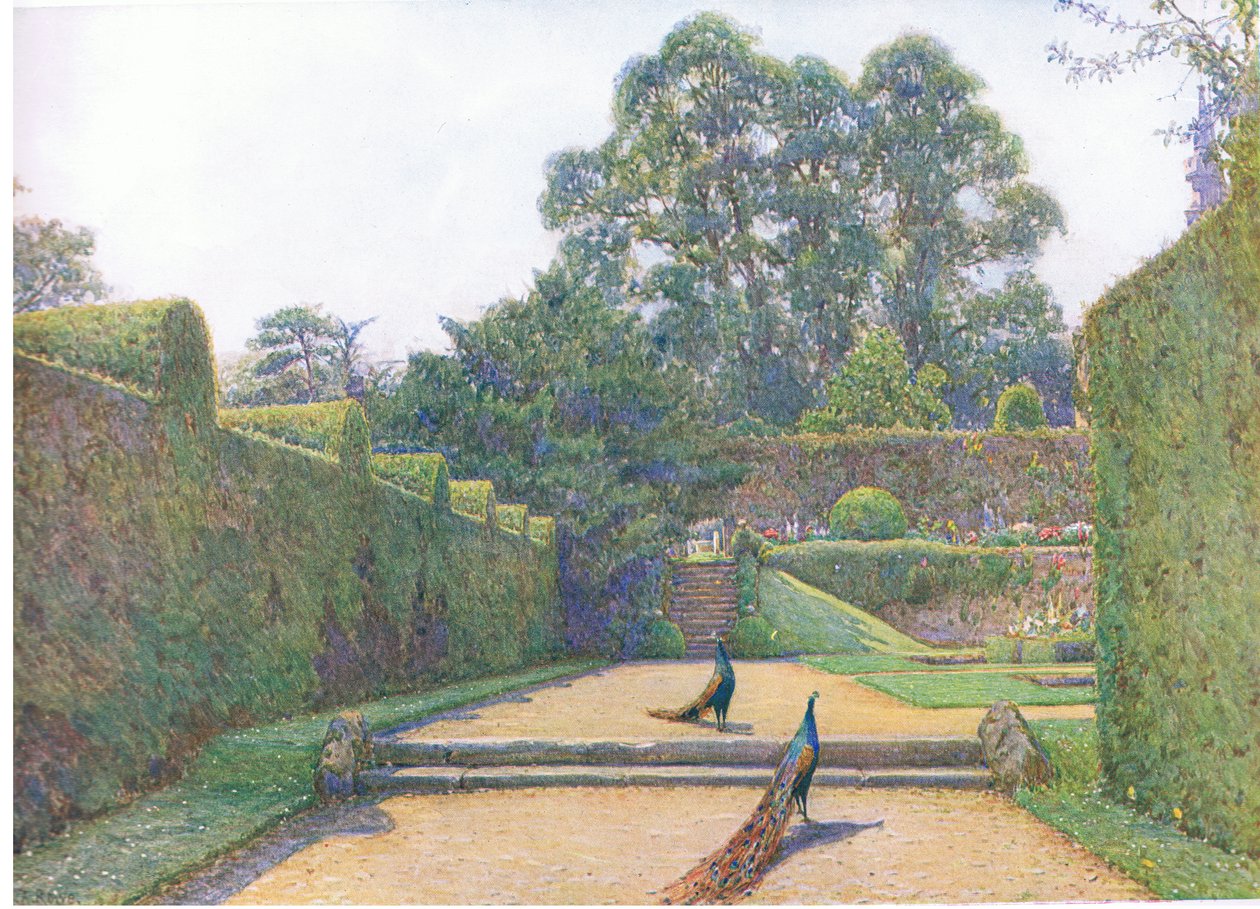 Penkhurst Place, Kent, The Gardens of England: In the Southern and Western Counties, kiadó a The Studio, 1907 alkotó: Ernest Arthur Rowe