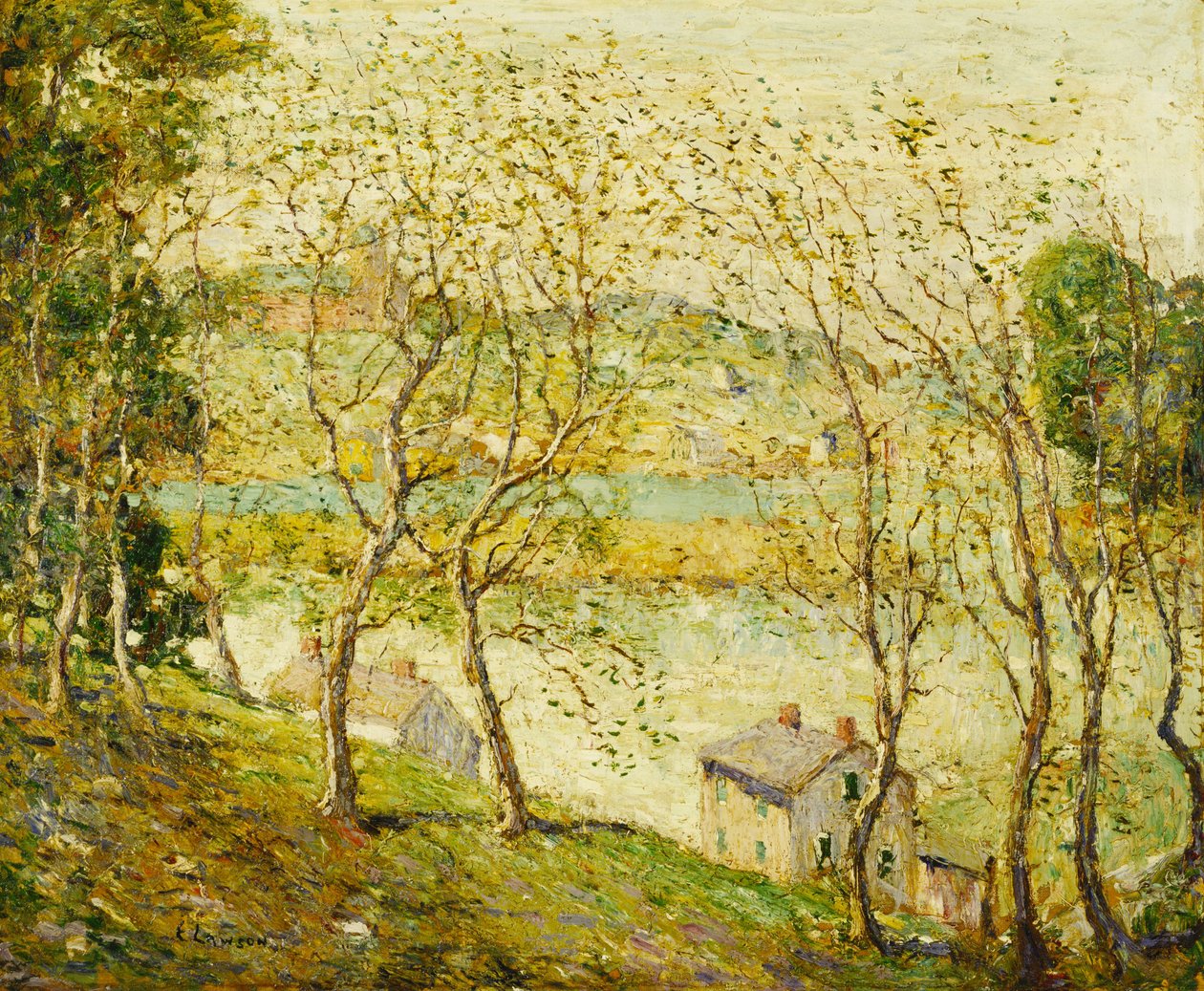 Tavasz, Harlem -folyó alkotó: Ernest Lawson