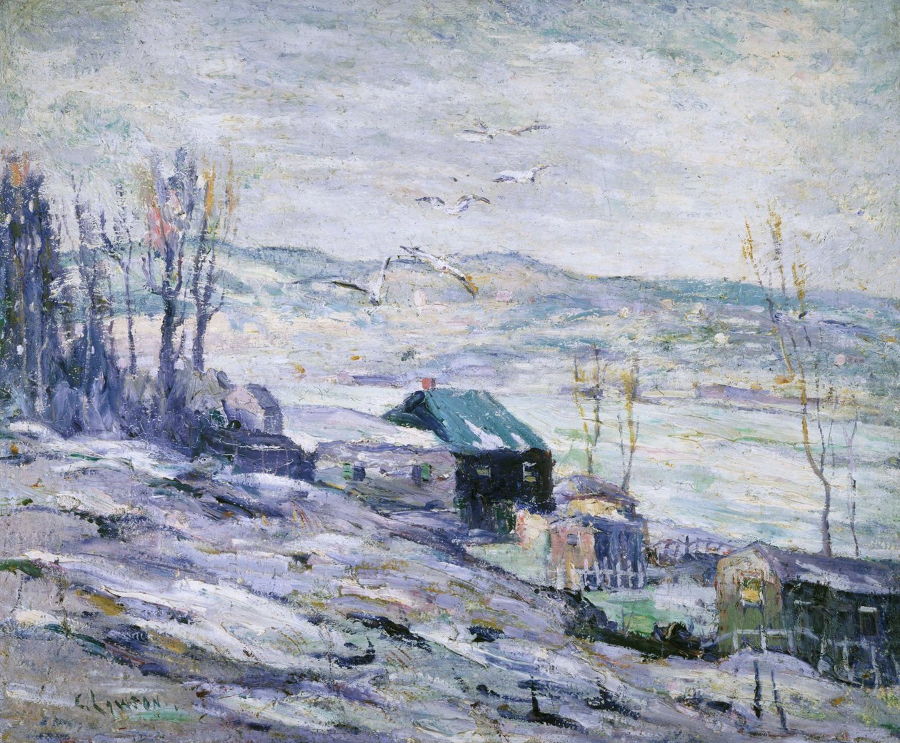 Szeles nap, Bronx folyó alkotó: Ernest Lawson