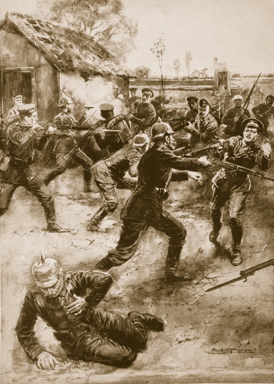 A sebesült katonák vádat emelnek a yorkshire-i könnyűgyalogság 1914-1919-es németek vitézi tettéért alkotó: Ernest Prater