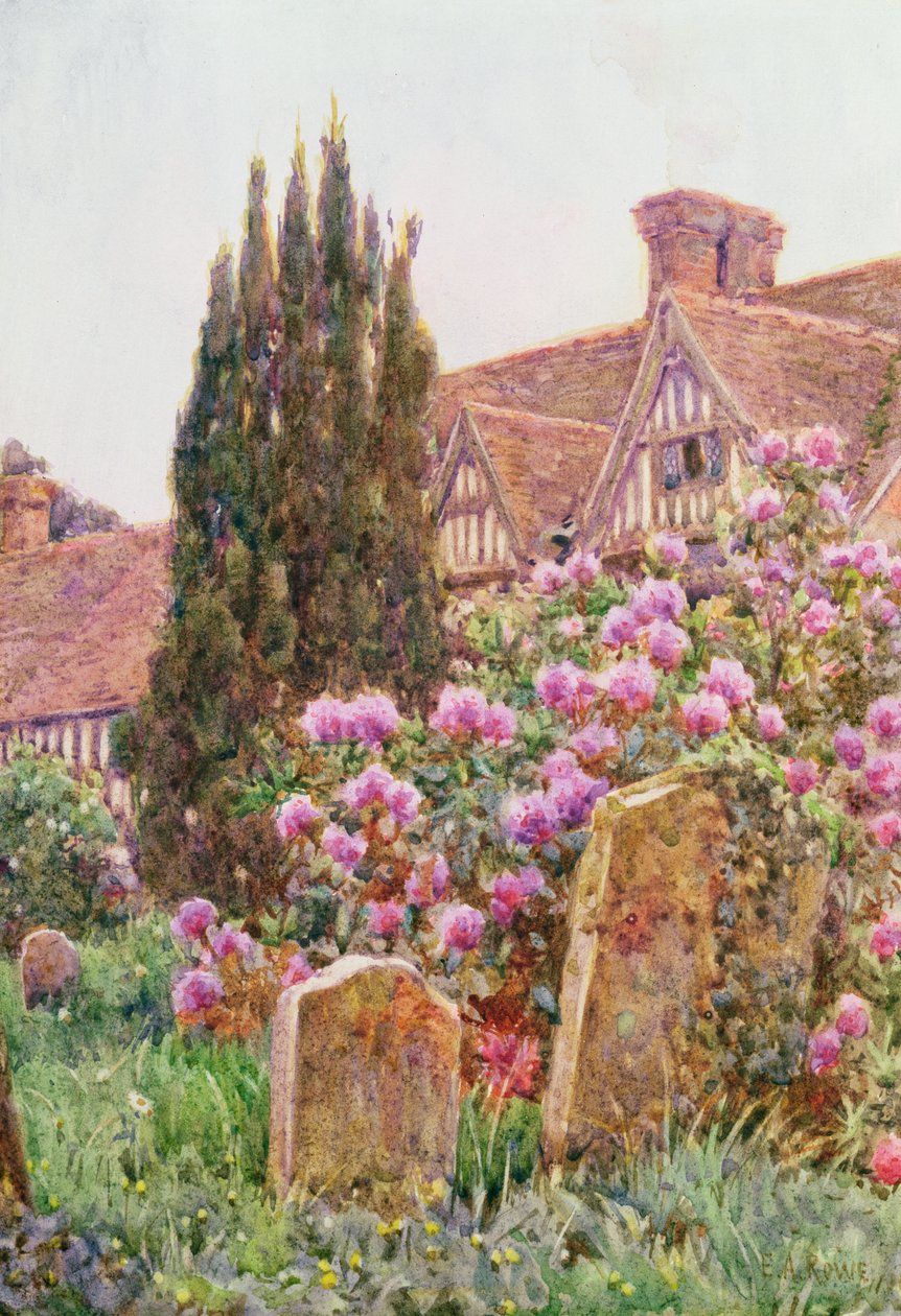 Church Yard, Chiddingstone (wc) alkotó: Ernest Arthur Rowe