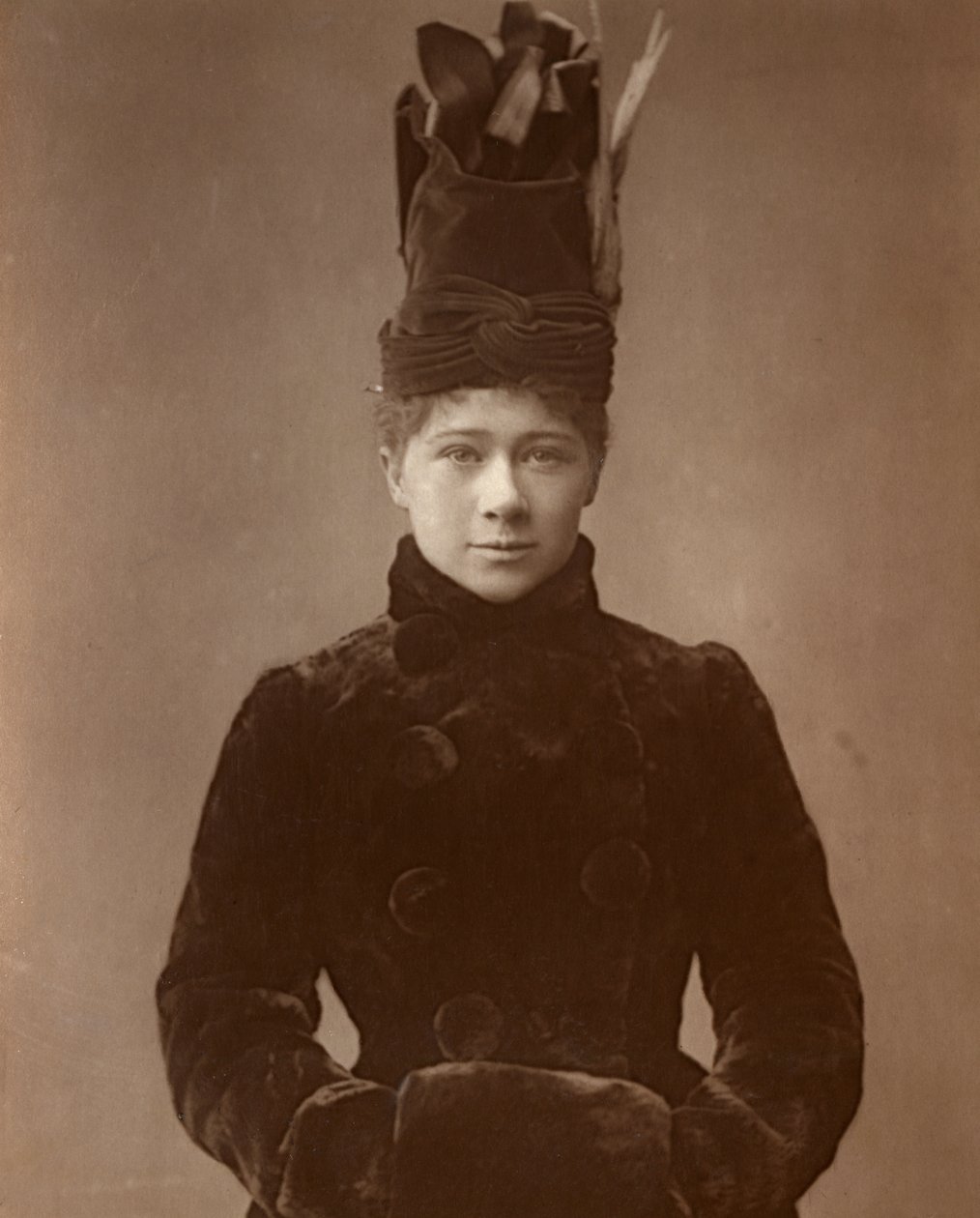 Marie Tempest brit színésznő és énekesnő, 1888. alkotó: Ernest Barraud