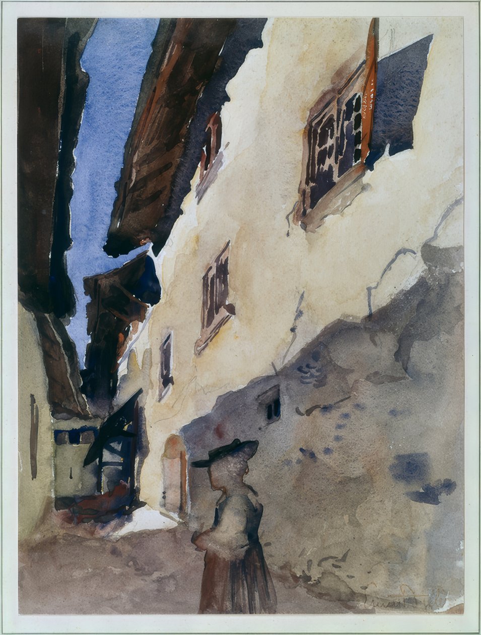 Utca Savièse-ban alkotó: Ernest Bieler