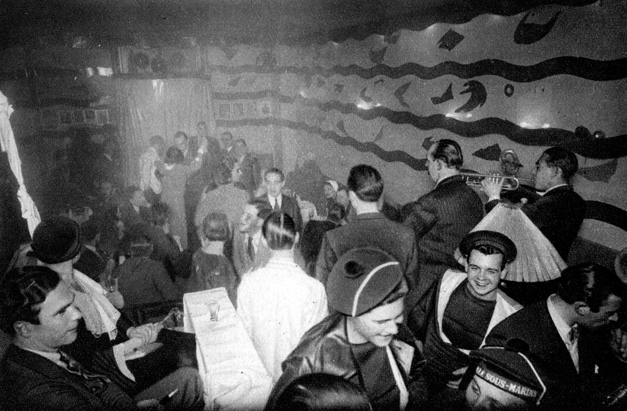 Egy kocsma Montparnasse-ban, Párizsban, 1931. alkotó: Ernest Flammarion