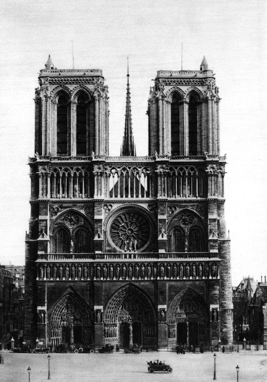 A Notre-Dame elölnézete, Párizs, 1931. alkotó: Ernest Flammarion