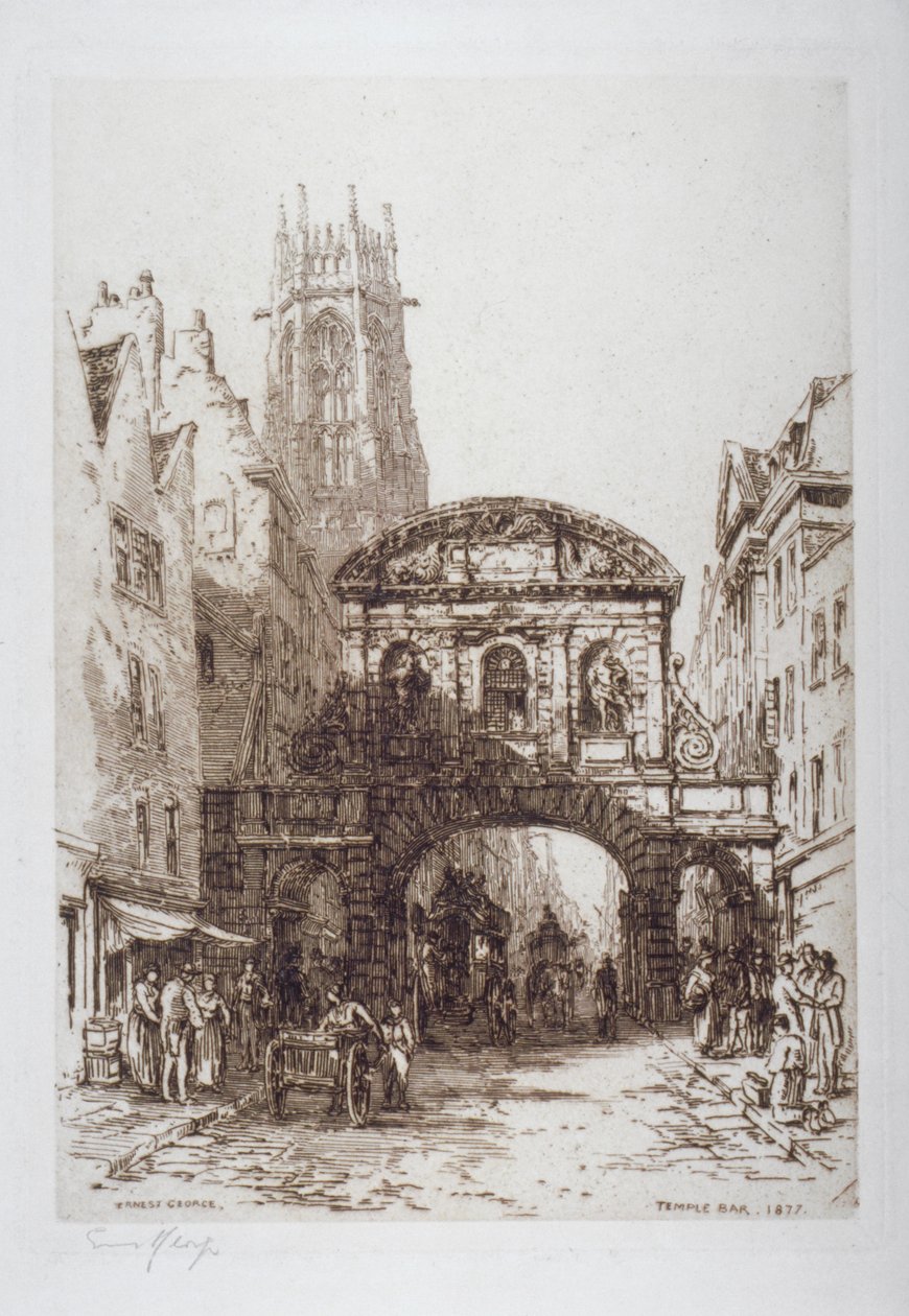 Temple Bar, London, 1877 alkotó: Ernest George