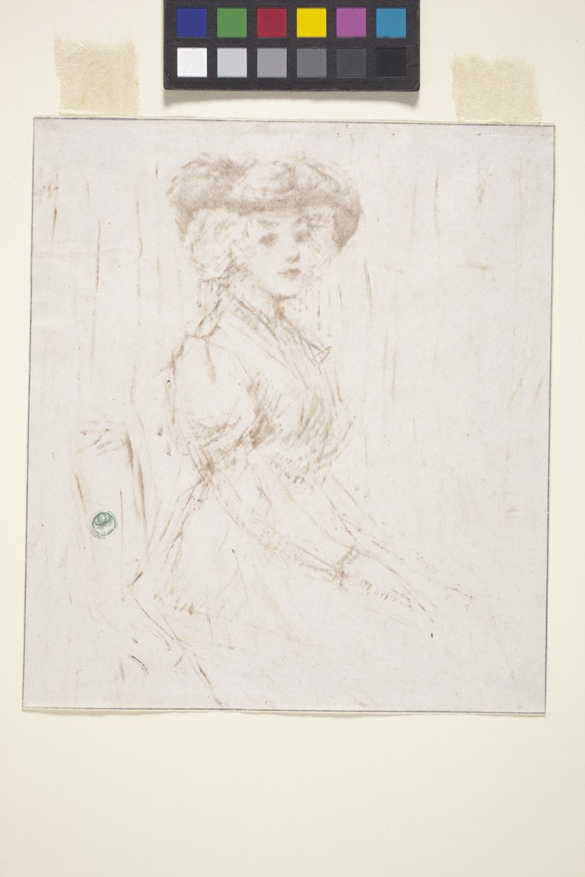 Ülő nő (monoprint) alkotó: Ernest Haskell