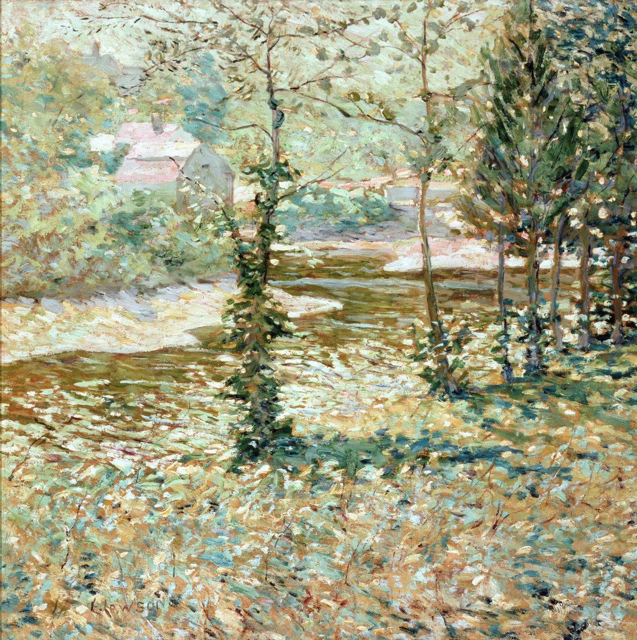 Vidéki jelenet, tél, 1910 alkotó: Ernest Lawson