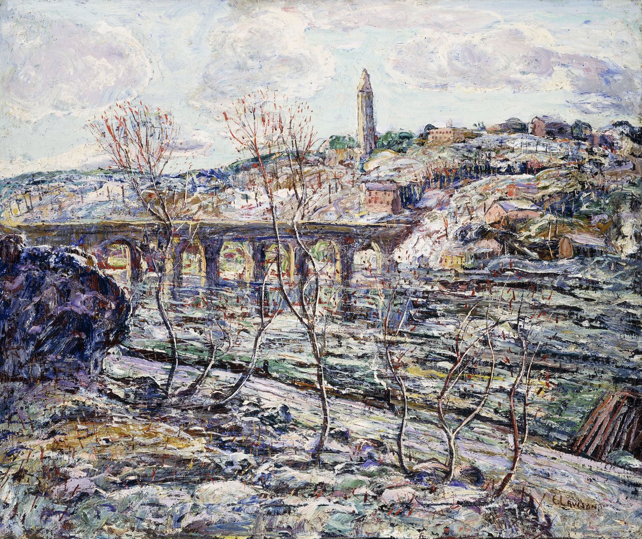 Harlem folyó hídja alkotó: Ernest Lawson