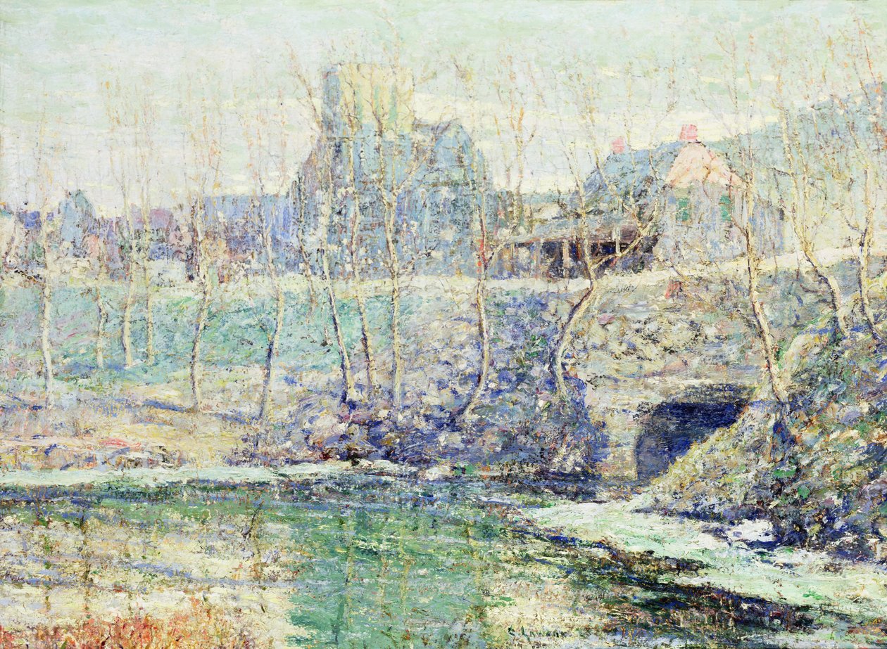 Ködös márciusi nap alkotó: Ernest Lawson