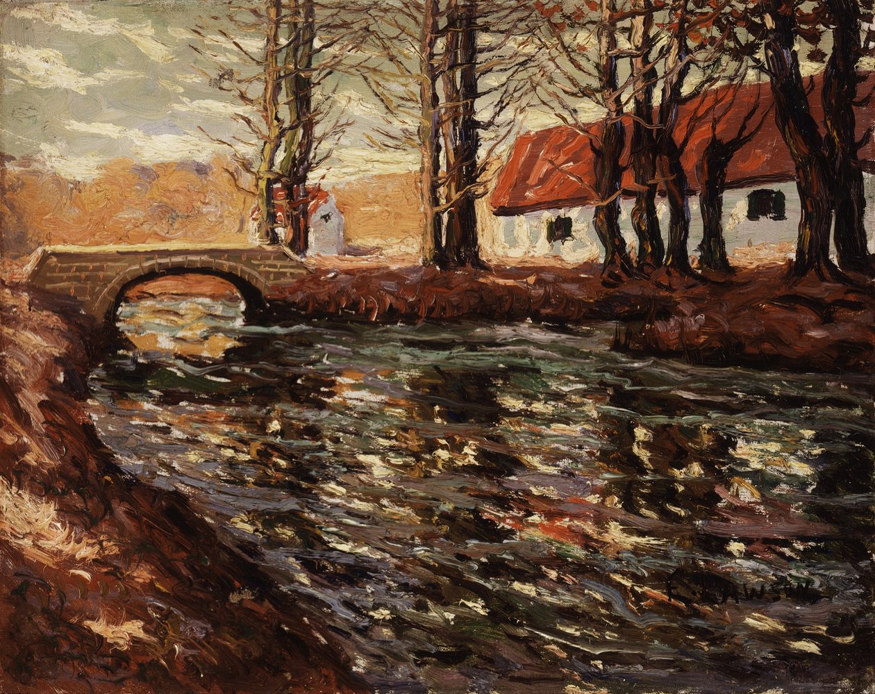 Folyói táj, 1920 körül alkotó: Ernest Lawson