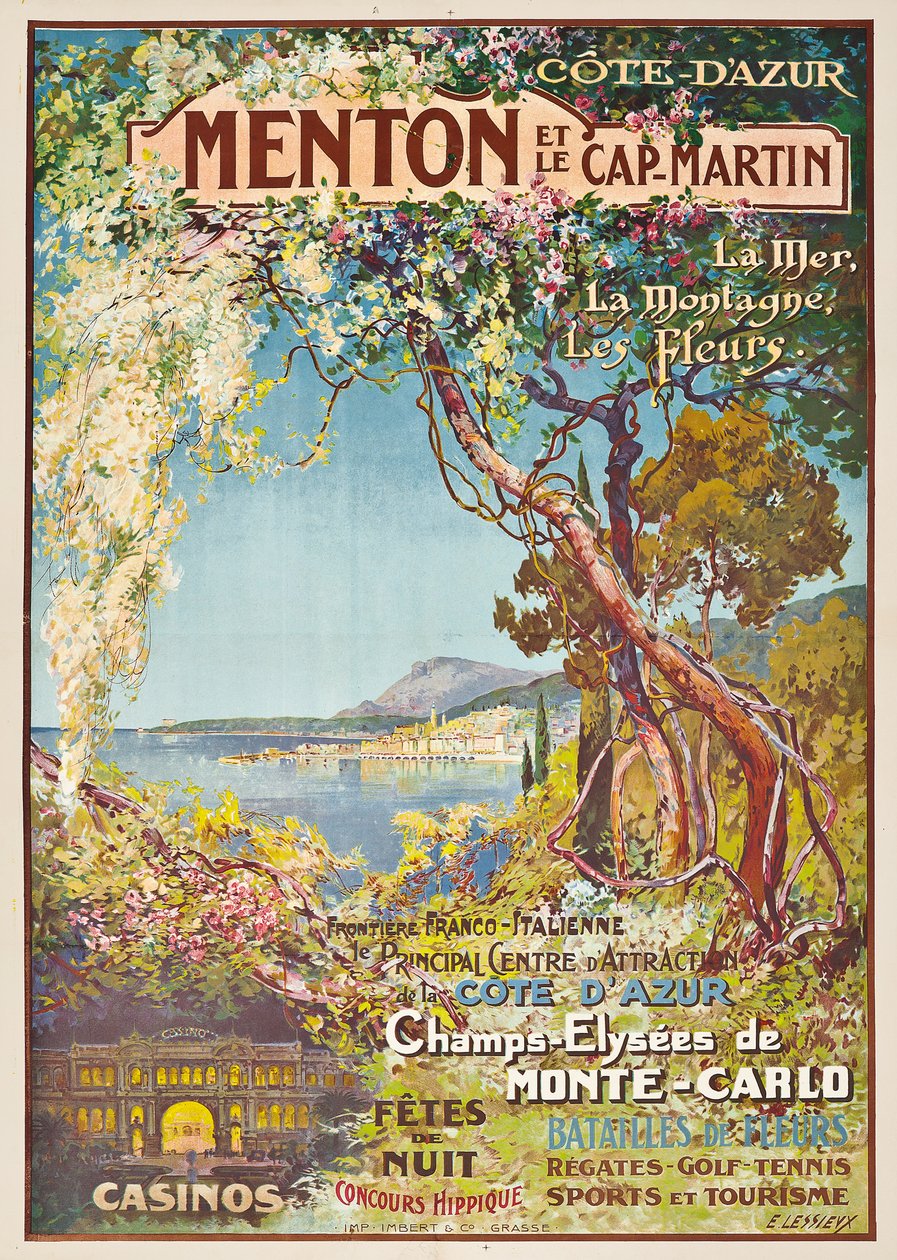 Menton és Cap-Martin, alkotó: Ernest Louis Lessieux
