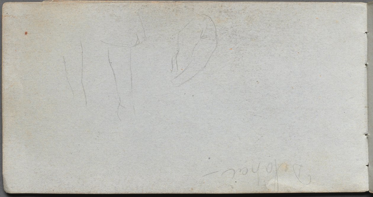 Vázlatfüzet, 02. oldal: Lábtanulmányok. alkotó: Jean Louis Ernest Meissonier