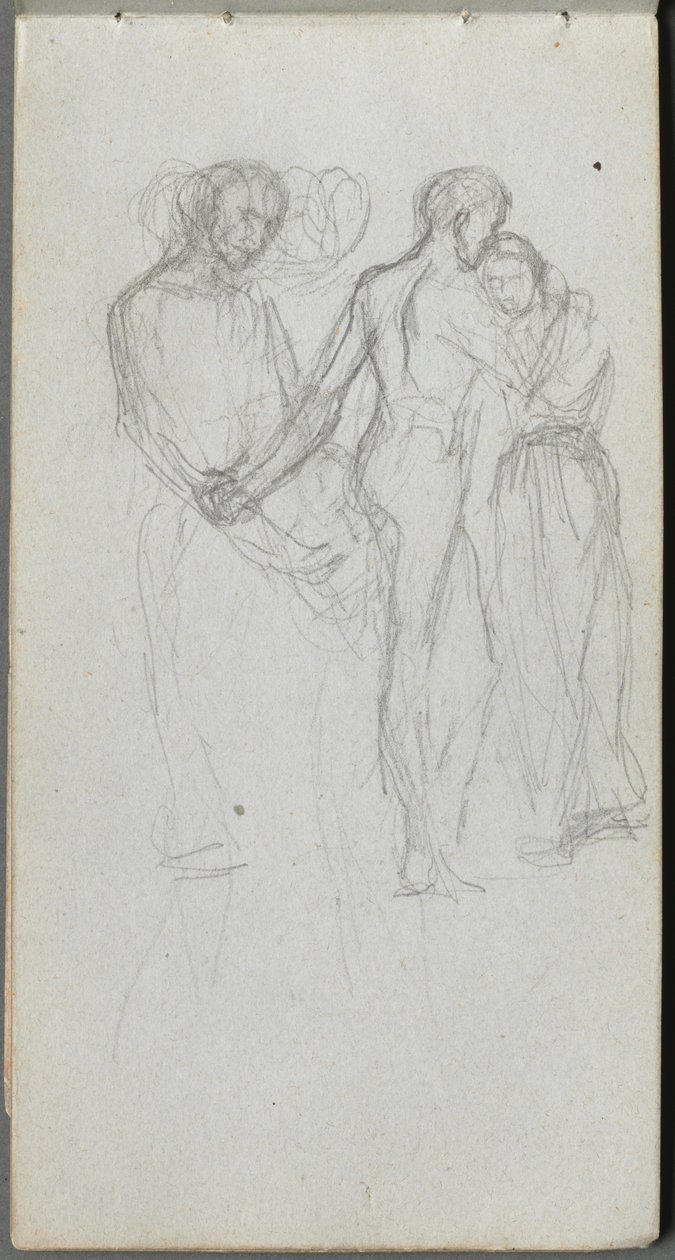 Vázlatfüzet, 10. oldal: Ábrák ölelve. alkotó: Jean Louis Ernest Meissonier