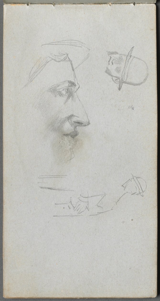Vázlatfüzet, 14. oldal: Ábrák. alkotó: Jean Louis Ernest Meissonier