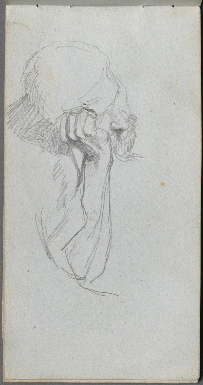 Vázlatfüzet, 16. oldal: Melankolikus figura alkotó: Ernest Meissonier