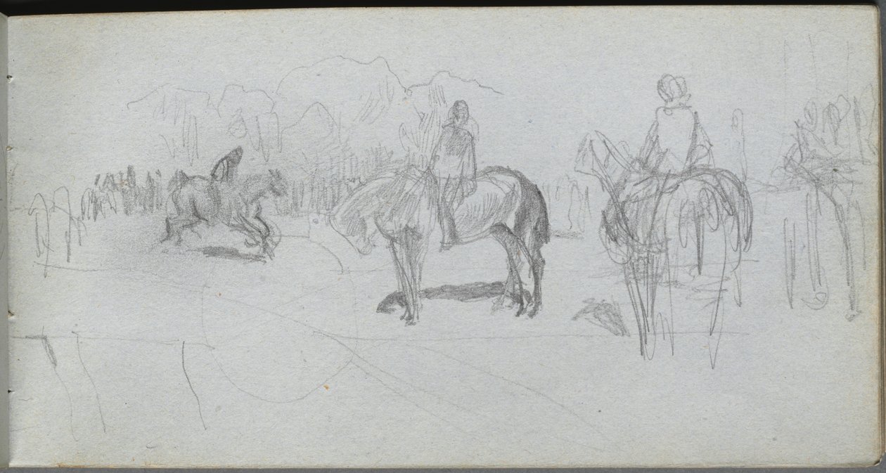 Vázlatfüzet, 52. oldal: Ábratanulmány. alkotó: Jean Louis Ernest Meissonier