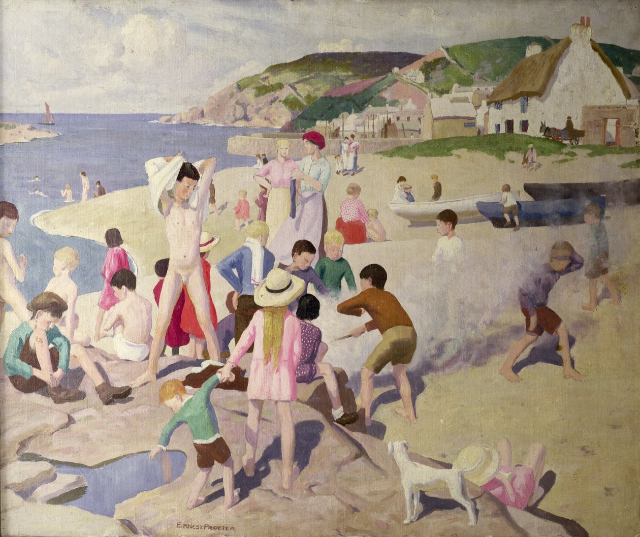 Tengerparti jelenet, 1925 körül alkotó: Ernest Procter