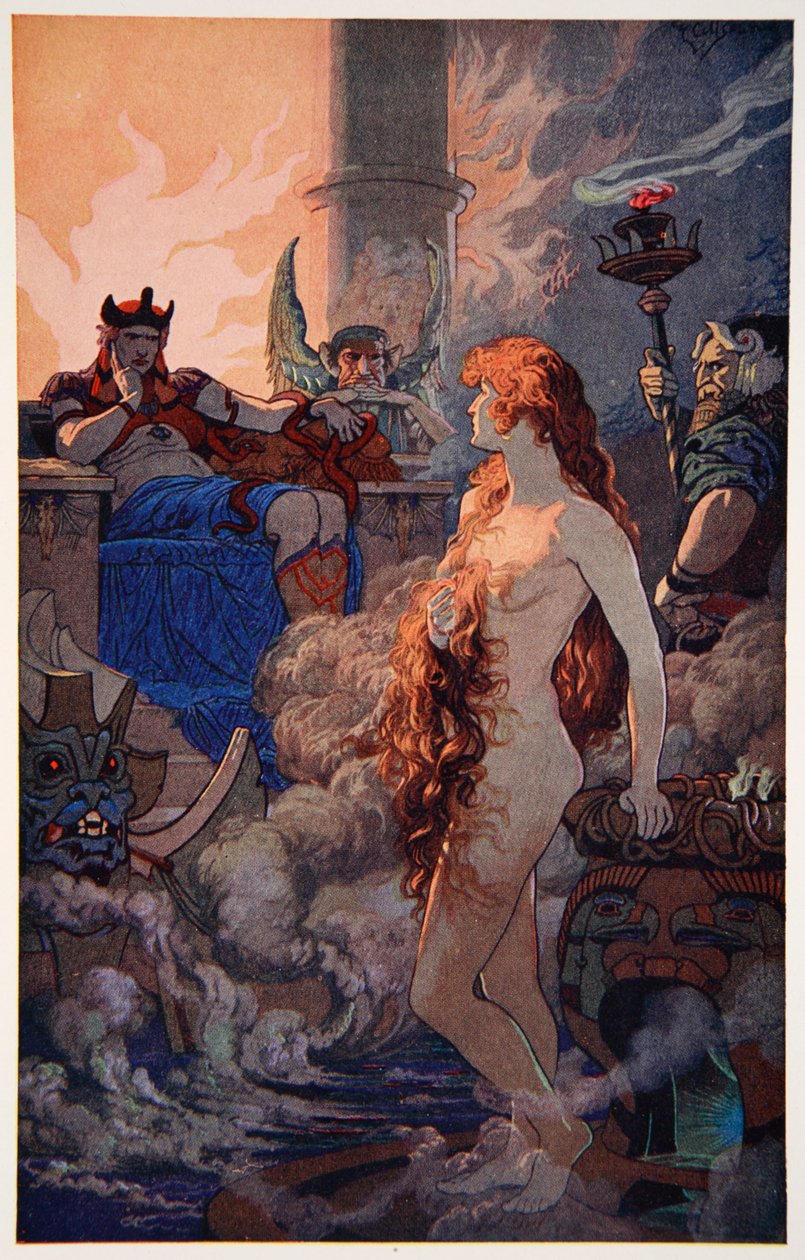 „Ishtar a Hádészben”, 1915. alkotó: Ernest Wellcousins