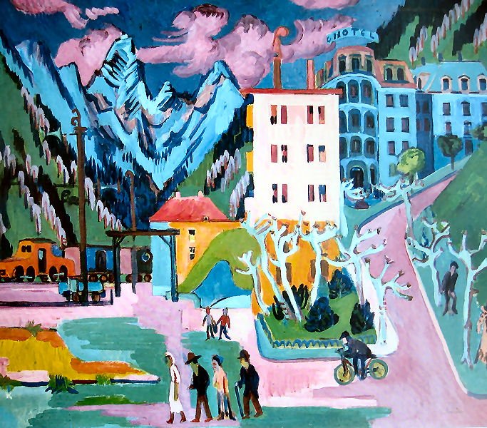 Davos vasútállomás alkotó: Ernst Ludwig Kirchner