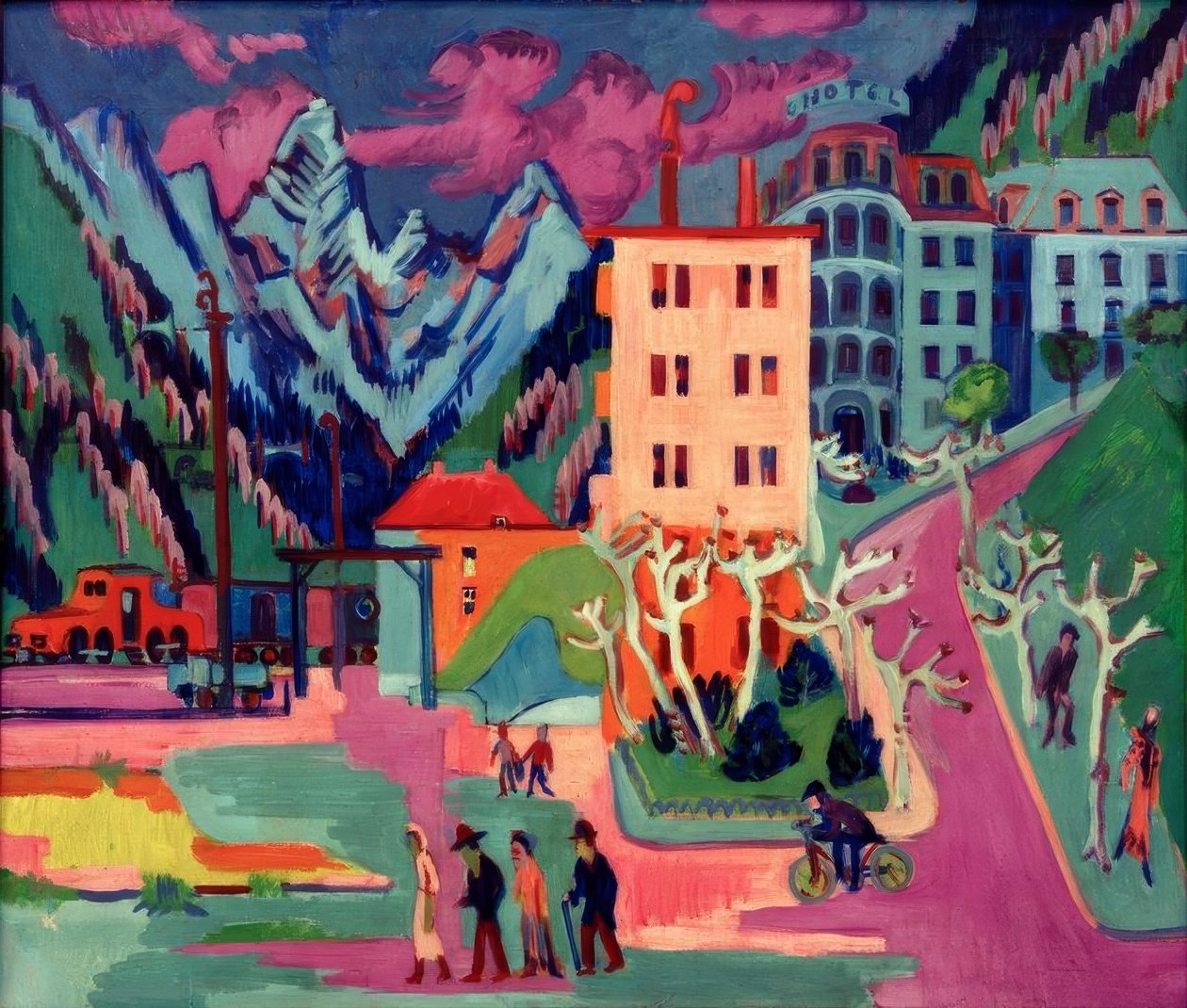 Davos vasútállomás alkotó: Ernst Ludwig Kirchner