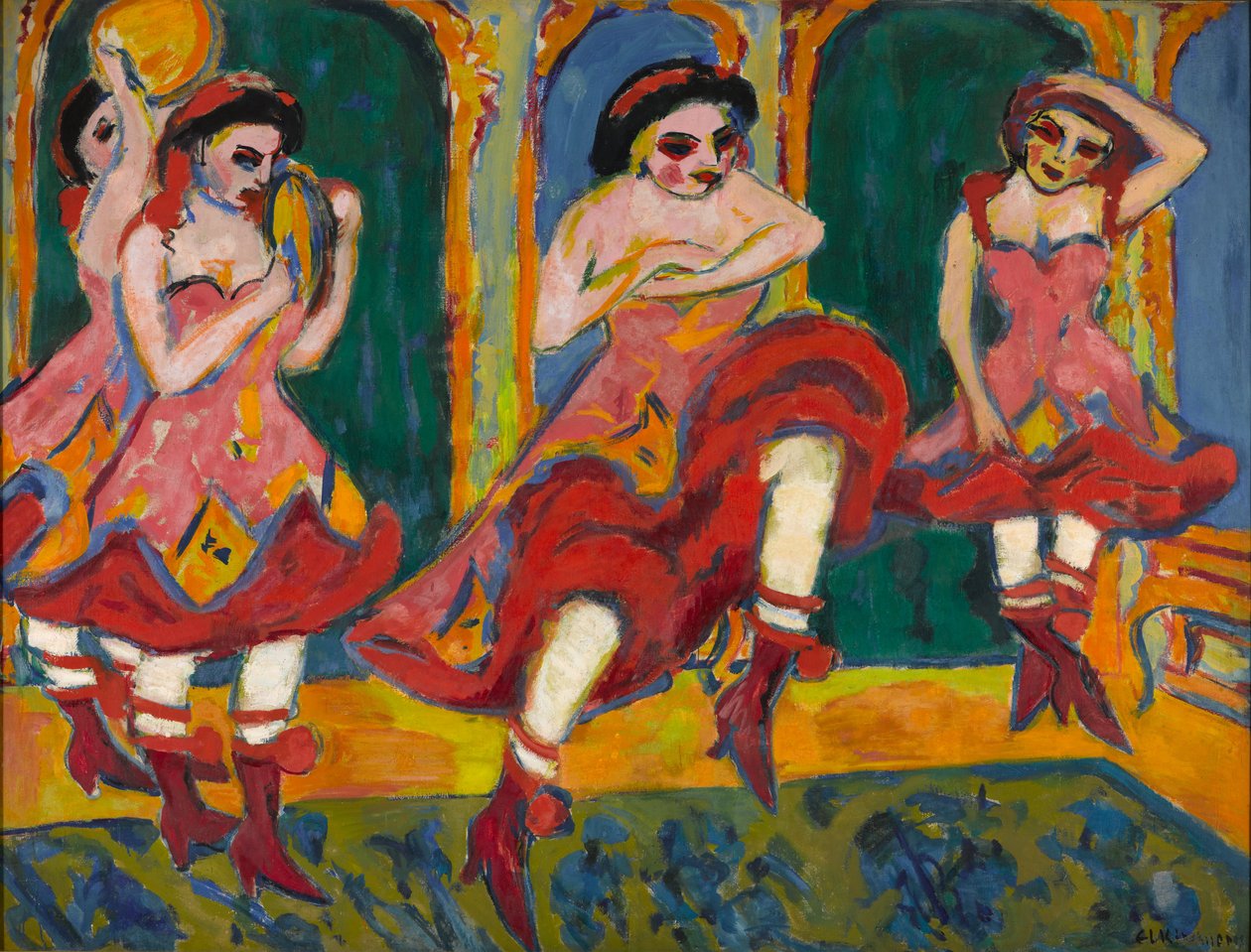 Czardas táncosai alkotó: Ernst Ludwig Kirchner