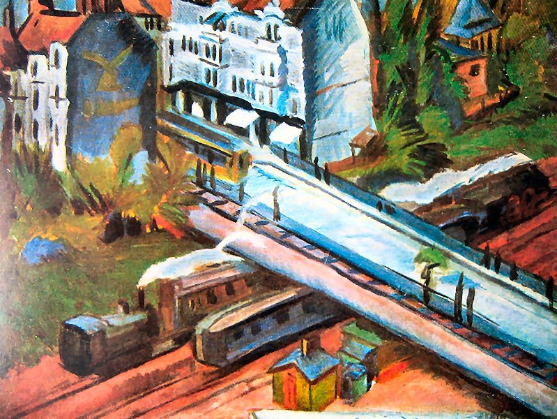 Vasúti felüljáró alkotó: Ernst Ludwig Kirchner
