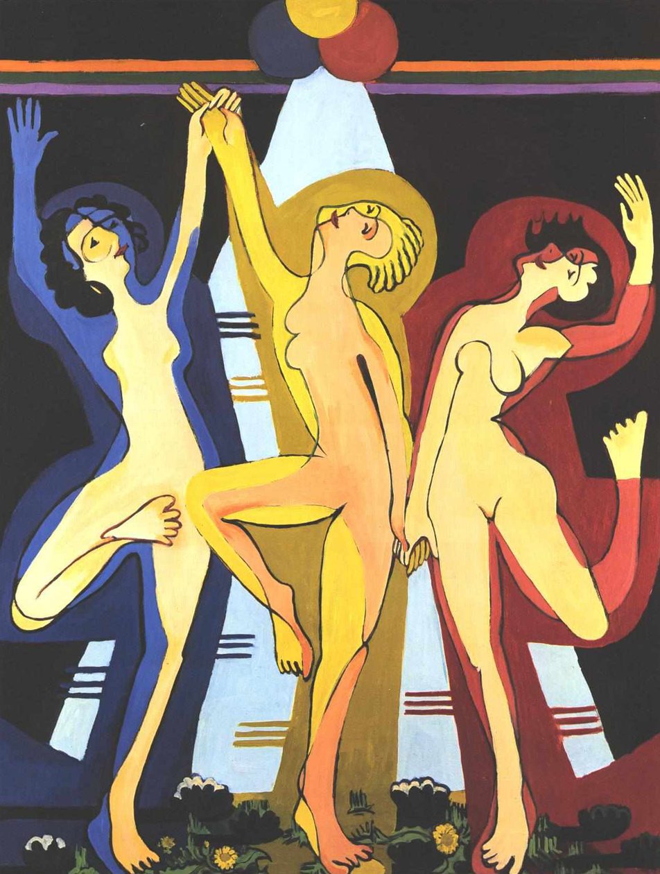 Színes tánc alkotó: Ernst Ludwig Kirchner