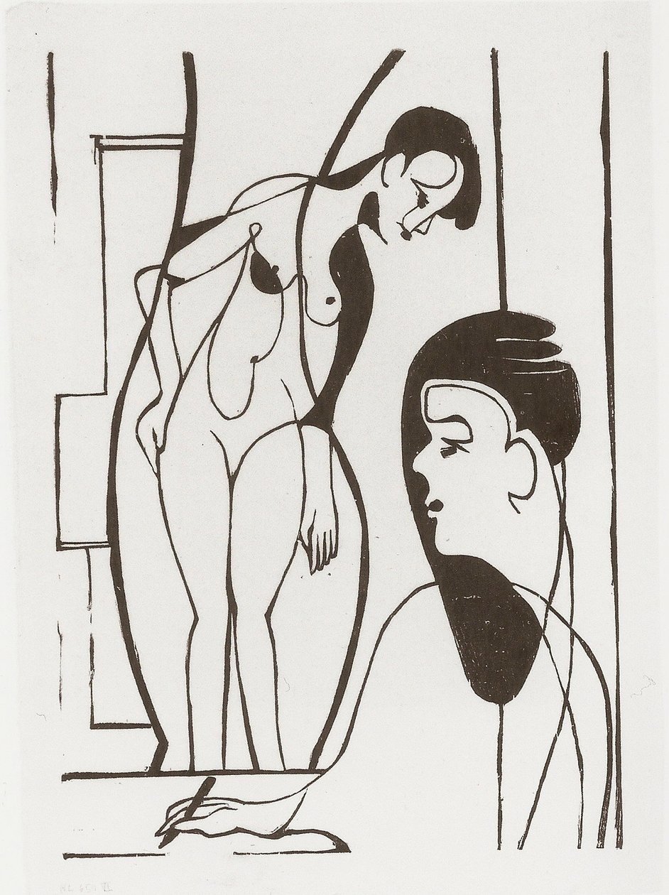 Művész és modell alkotó: Ernst Ludwig Kirchner