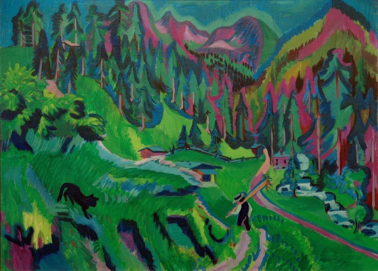 A Sertig-völgy tája alkotó: Ernst Ludwig Kirchner