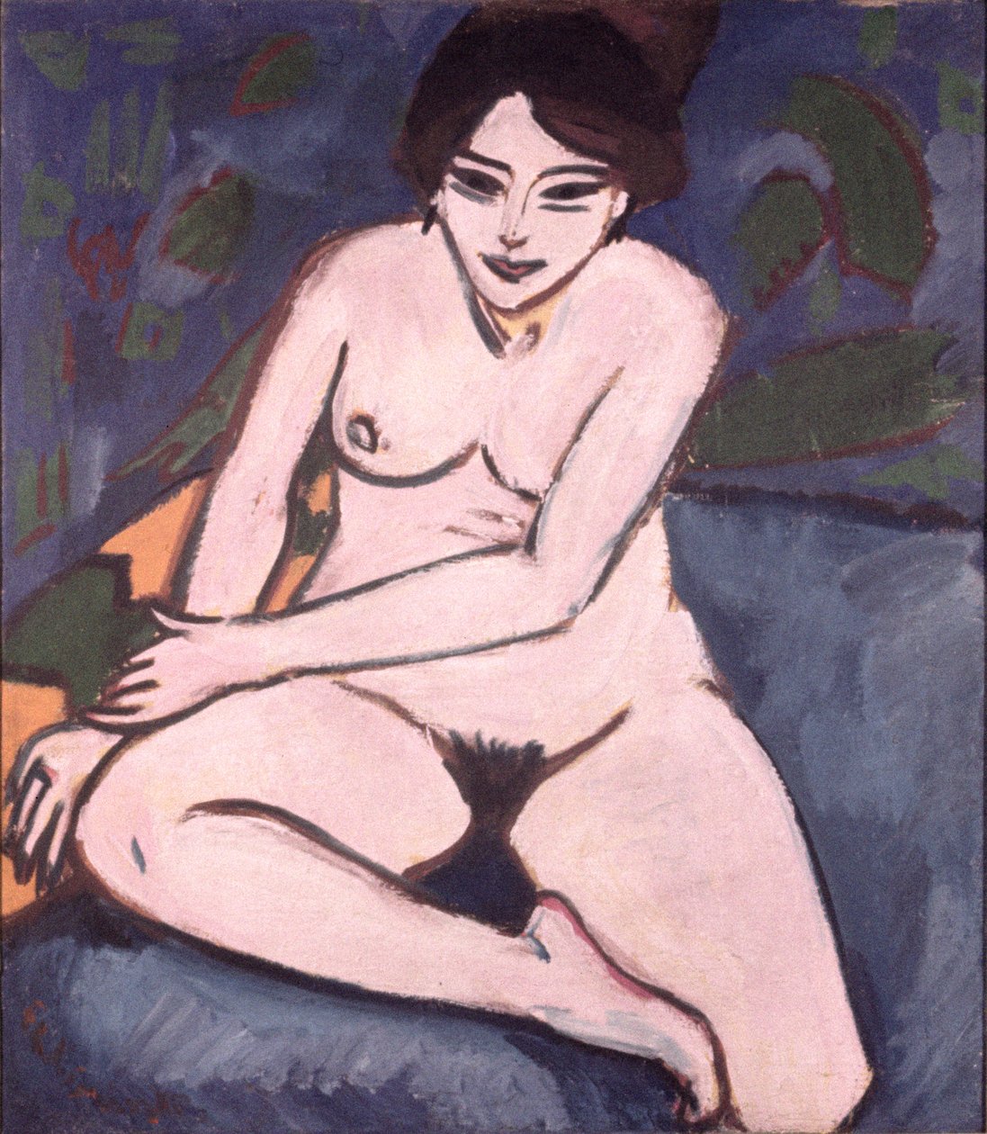 Modell a kék földön, 1906 alkotó: Ernst Ludwig Kirchner