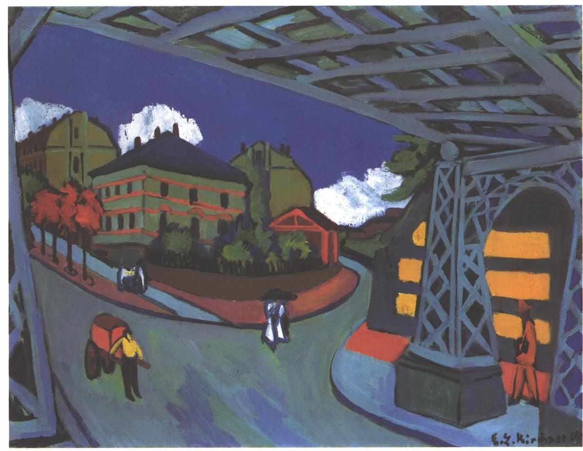 Vasúti aluljáró Drezdában alkotó: Ernst Ludwig Kirchner