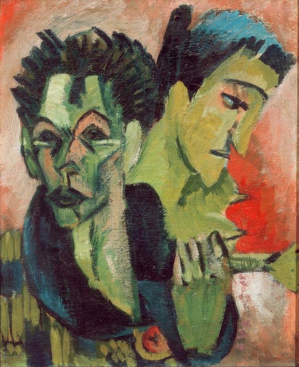 Önarckép lánnyal alkotó: Ernst Ludwig Kirchner