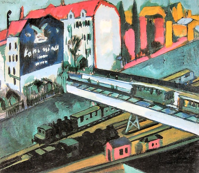Villamos és vasút alkotó: Ernst Ludwig Kirchner