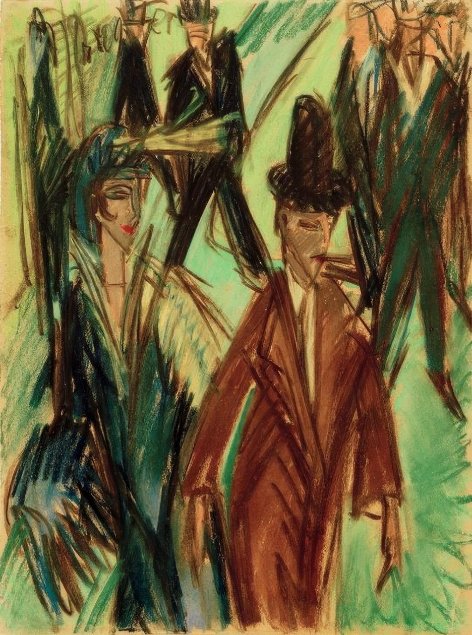 Utcai jelenet alkotó: Ernst Ludwig Kirchner