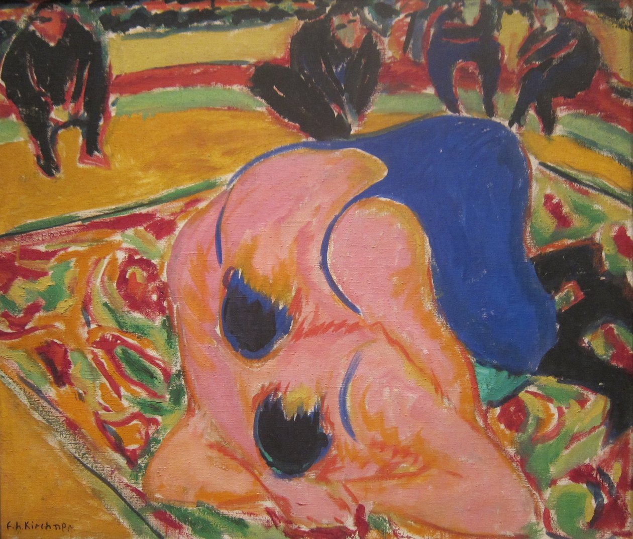Birkózók a cirkuszban alkotó: Ernst Ludwig Kirchner