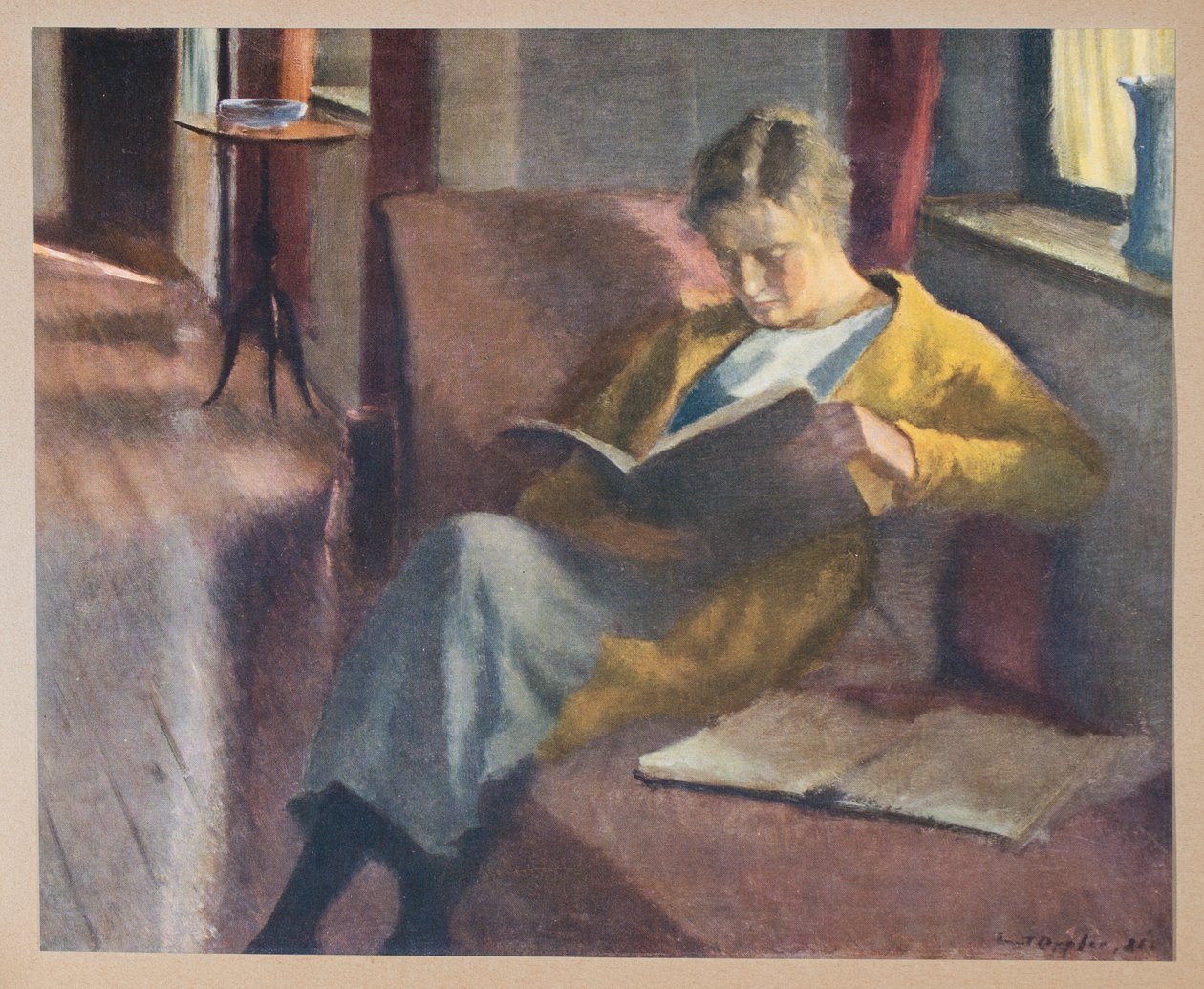 Olvasó lány alkotó: Ernst Oppler