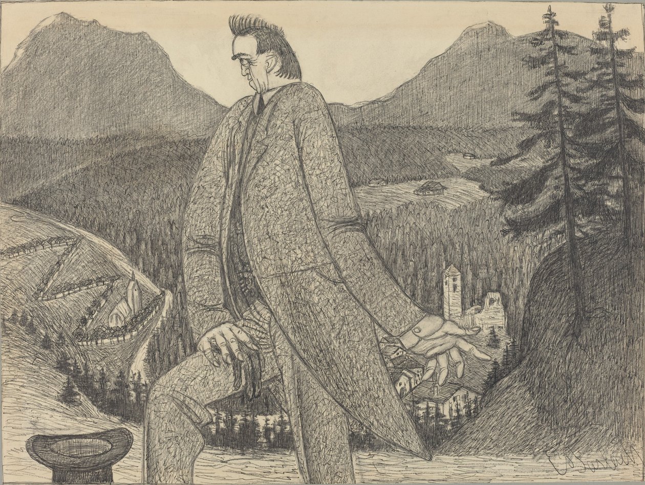 Magasságbeli ember, 1906. alkotó: Ernst Barlach