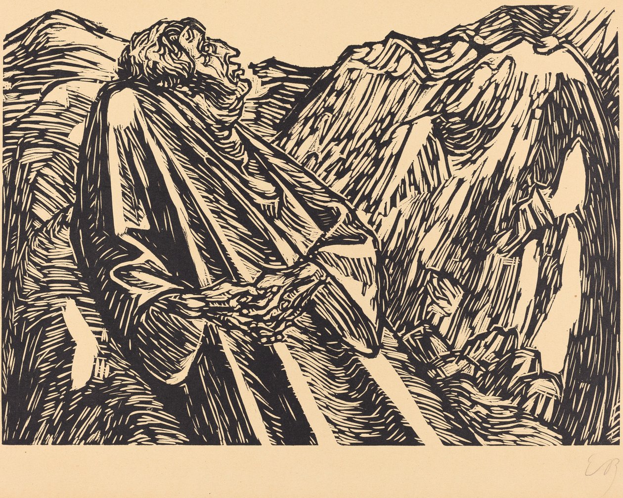 A sziklák, 1920. alkotó: Ernst Barlach