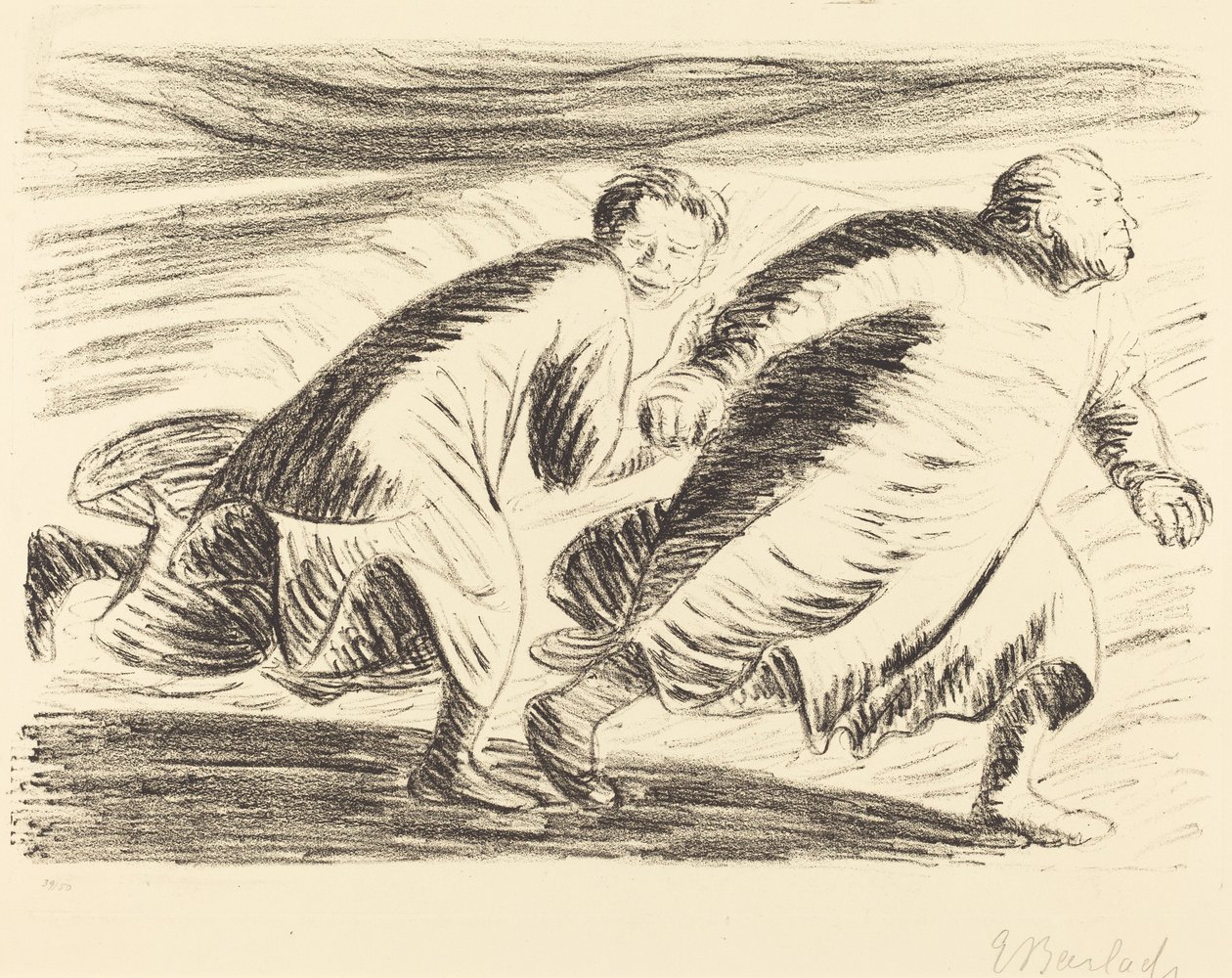 A szökevények, 19161917. alkotó: Ernst Barlach