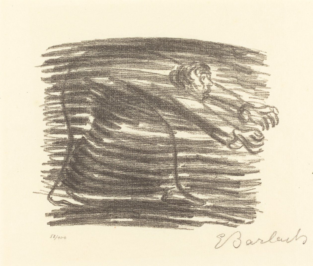 Séta az árnyékban, 1922. alkotó: Ernst Barlach