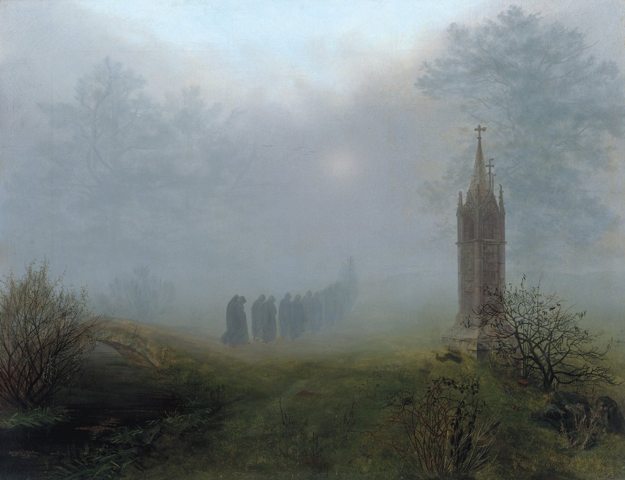 Felvonulás a ködben, 1828 alkotó: Ernst Ferdinand Oehme