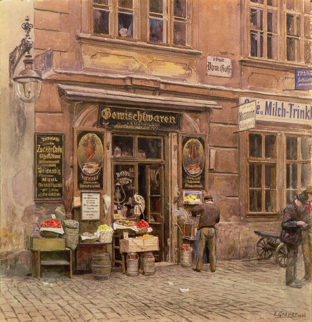 A vegyesbolt, Bécs, 1906 alkotó: Ernst Graner