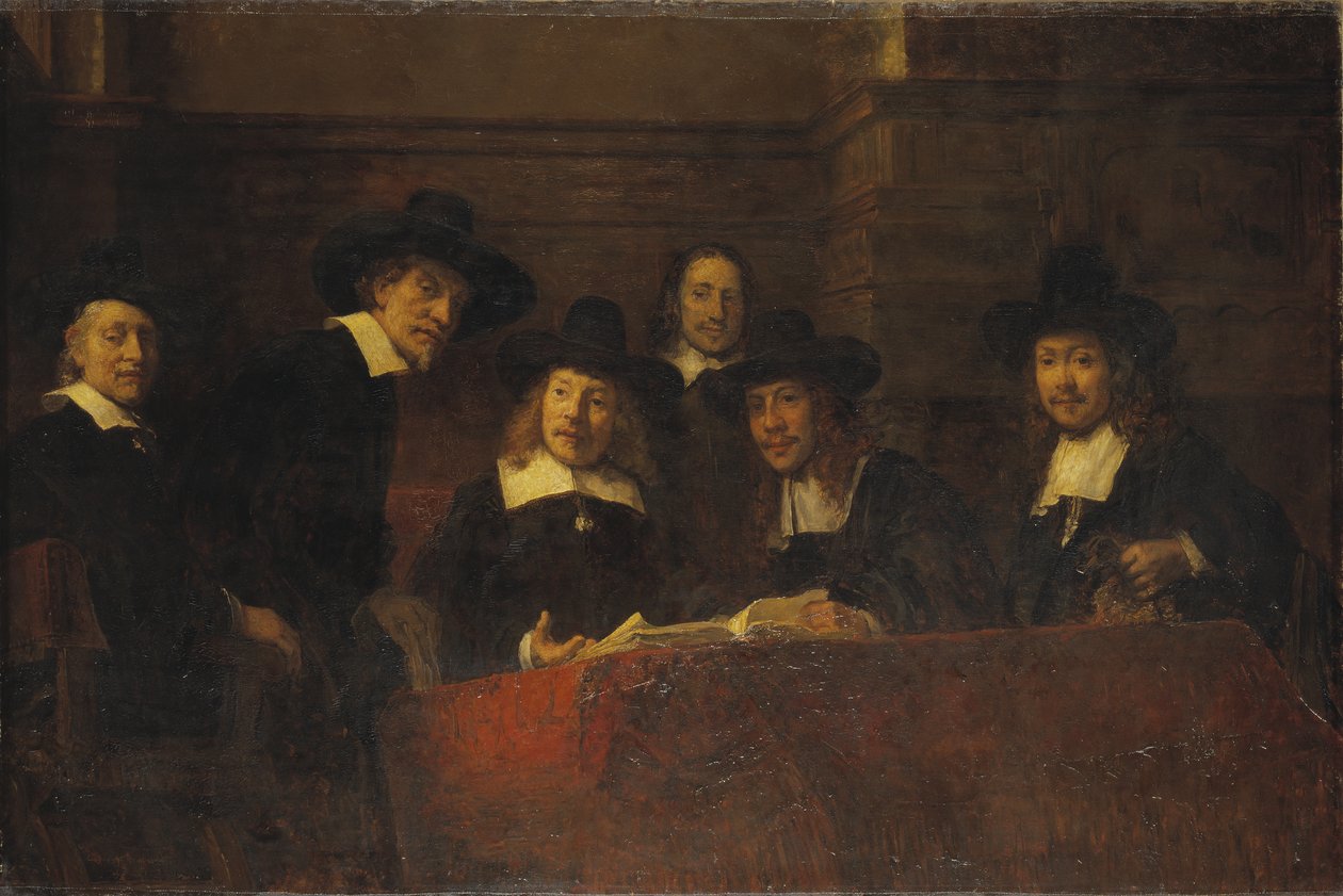 Staalmeesters, Rembrandt után, 1876-77 alkotó: Ernst Josephson